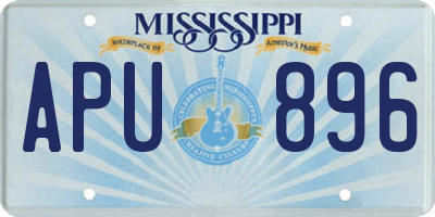 MS license plate APU896