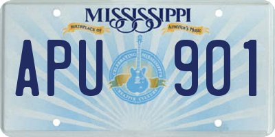 MS license plate APU901