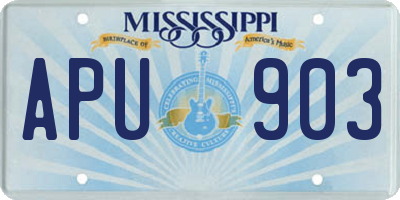 MS license plate APU903