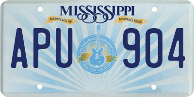 MS license plate APU904