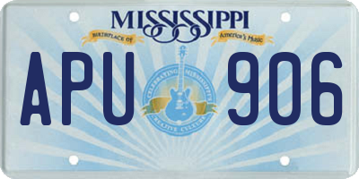MS license plate APU906