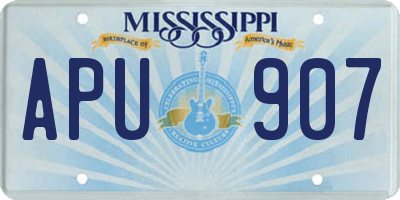 MS license plate APU907
