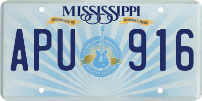 MS license plate APU916