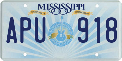 MS license plate APU918