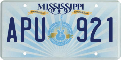 MS license plate APU921