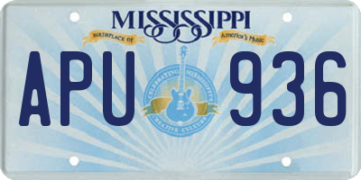 MS license plate APU936