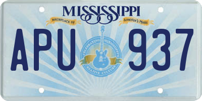 MS license plate APU937