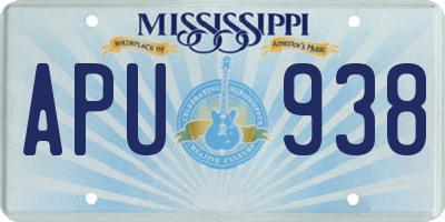 MS license plate APU938