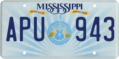 MS license plate APU943