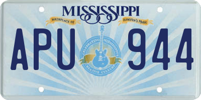 MS license plate APU944
