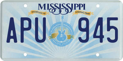 MS license plate APU945