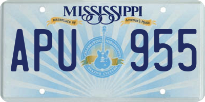 MS license plate APU955