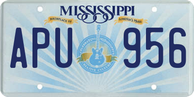 MS license plate APU956