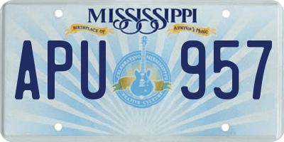 MS license plate APU957