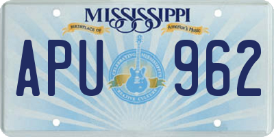 MS license plate APU962