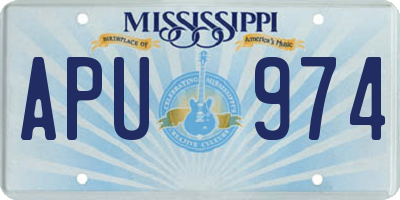 MS license plate APU974
