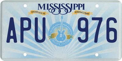 MS license plate APU976