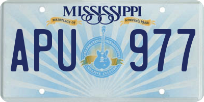 MS license plate APU977