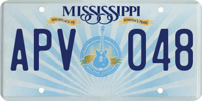 MS license plate APV048