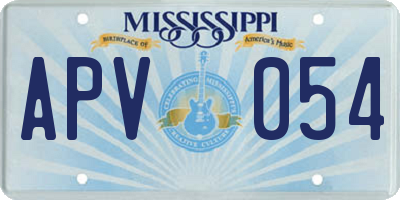 MS license plate APV054
