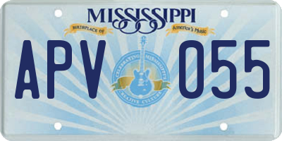 MS license plate APV055