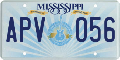 MS license plate APV056