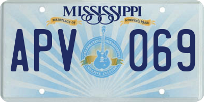 MS license plate APV069