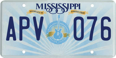 MS license plate APV076