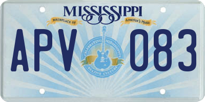 MS license plate APV083