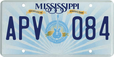 MS license plate APV084