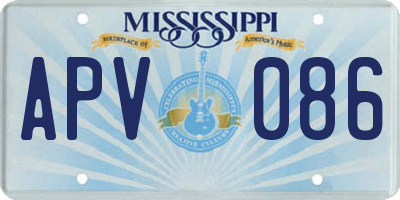 MS license plate APV086