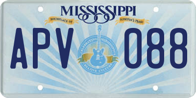 MS license plate APV088