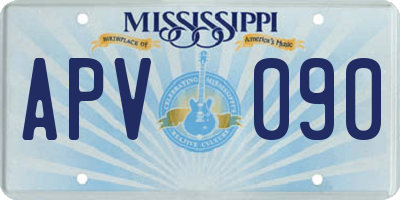 MS license plate APV090
