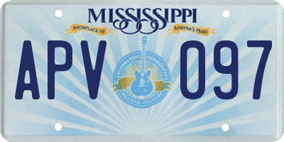 MS license plate APV097