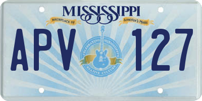 MS license plate APV127