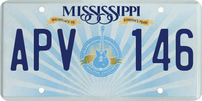 MS license plate APV146