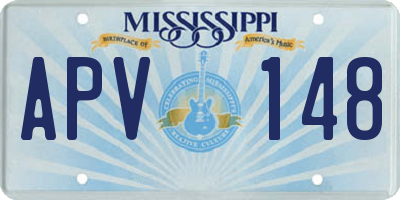 MS license plate APV148