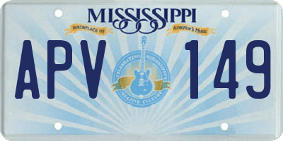 MS license plate APV149