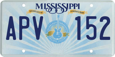 MS license plate APV152