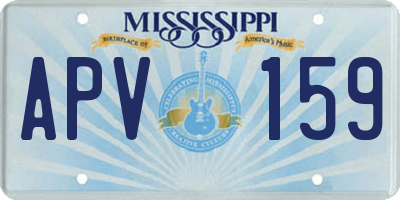 MS license plate APV159