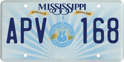 MS license plate APV168