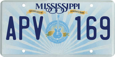 MS license plate APV169