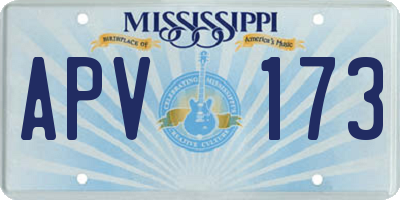 MS license plate APV173