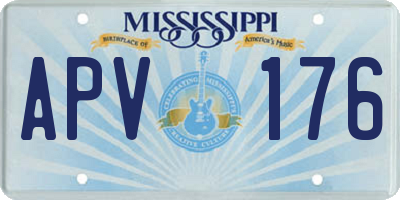MS license plate APV176
