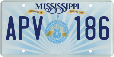 MS license plate APV186