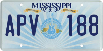 MS license plate APV188
