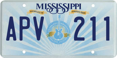 MS license plate APV211