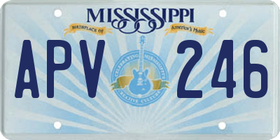 MS license plate APV246