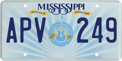MS license plate APV249