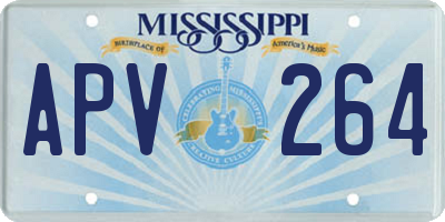 MS license plate APV264